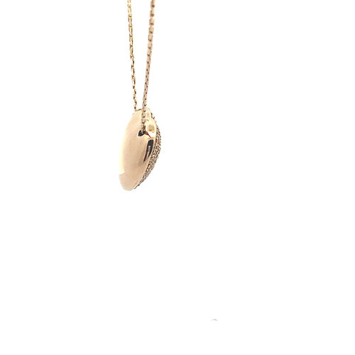 Necklace heart big cc goldplated