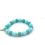 Mix rainbow turquoise 6mm gold coloured Mix rainbow turquoise 6mm gold coloured
