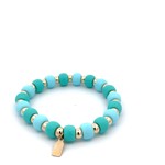 Mix rainbow turquoise 6mm gold coloured Mix rainbow turquoise 6mm gold coloured