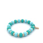 Mix rainbow turquoise 6mm gold coloured Mix rainbow turquoise 6mm gold coloured