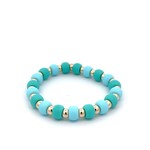 Mix rainbow turquoise 6mm gold coloured Mix rainbow turquoise 6mm gold coloured