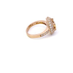Ring square stone cc goldplated