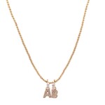 Necklace letter cc small hang gold coloured