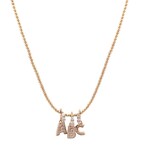 Necklace letter cc small hang gold coloured