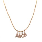 Necklace letter cc small hang gold coloured