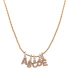 Necklace letter cc small hang gold coloured