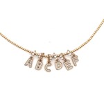 Necklace letter cc small hang gold coloured