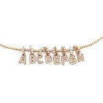 Necklace letter cc small hang gold coloured