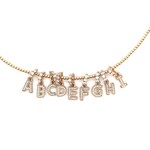 Necklace letter cc small hang gold coloured Necklace letter cc small hang gold coloured