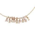 Necklace letter cc small hang gold coloured