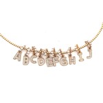 Necklace letter cc small hang gold coloured Necklace letter cc small hang gold coloured