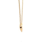 Necklace heart big plain gold coloured