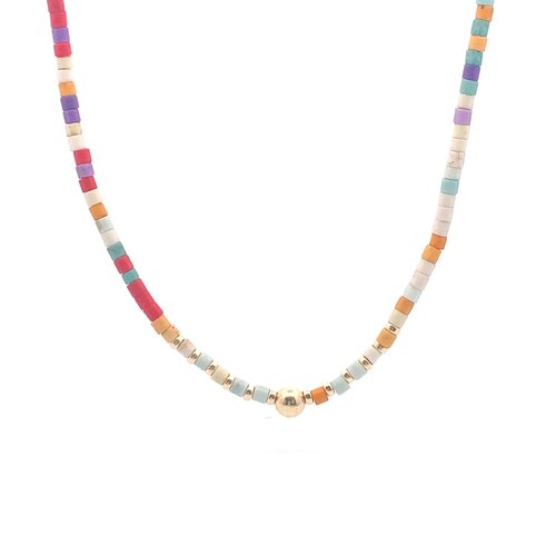 Necklace dot one mix gold coloured