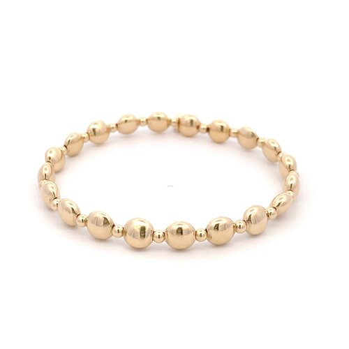 Basic flat 7mm mix 3mm gold coloured