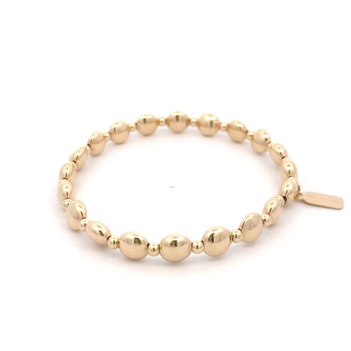 Basic flat 7mm mix 3mm gold coloured