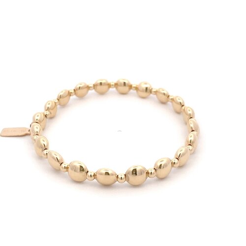 Basic flat 7mm mix 3mm gold coloured