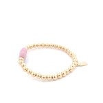 Lucky eye round pink light gold coloured