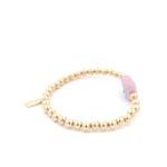 Lucky eye round pink light gold coloured