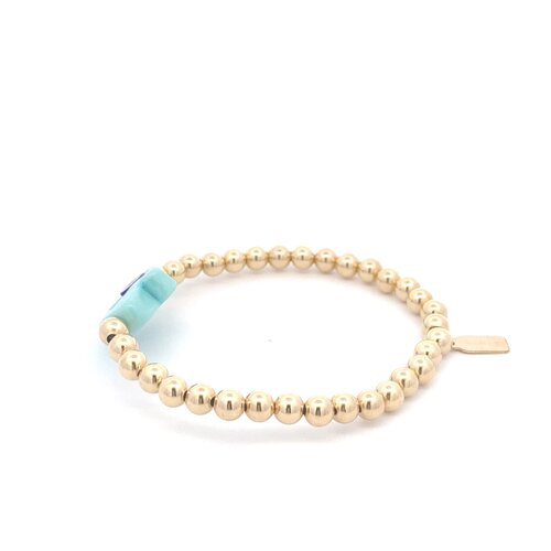 Hamsa hand turquoise gold coloured