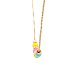 Necklace wheel pastel mix gold coloured Necklace wheel pastel mix gold coloured