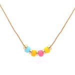 Necklace wheel pastel mix gold coloured Necklace wheel pastel mix gold coloured