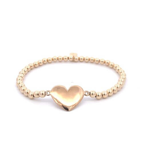 Heart big plain gold coloured