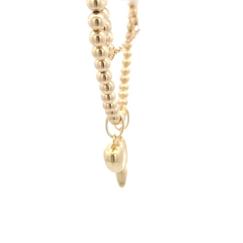 Necklace puff charms gold coloured