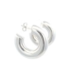 Earrings hoops silverplated