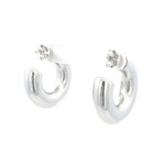 Earrings hoops silverplated