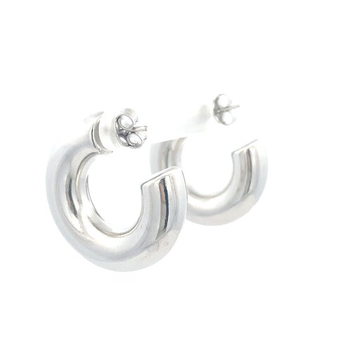 Earrings hoops silverplated