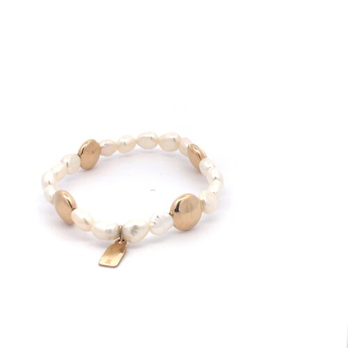 Basic flat four 10mm pearl gold coloured
