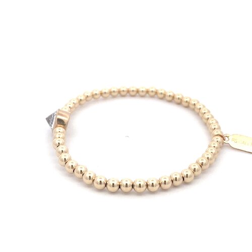 Round clear stone gold coloured