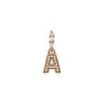 Letter cc small hang charm goldplated