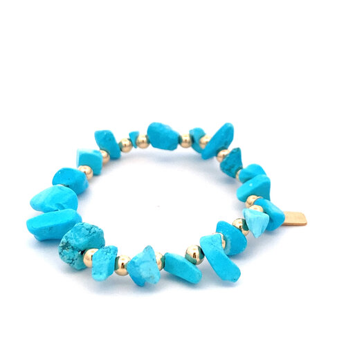 Mix funky turquoise gold coloured