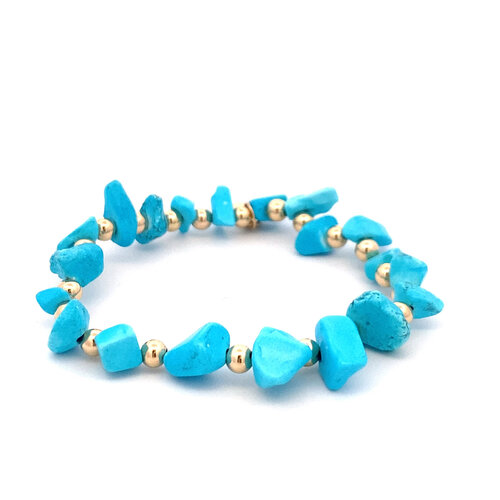 Mix funky turquoise gold coloured