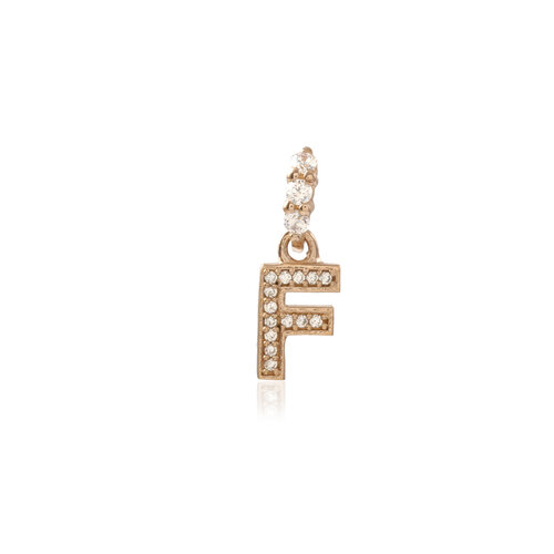 Letter cc small hang charm goldplated