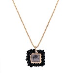 Photo charm frame black goldplated Photo charm frame black goldplated