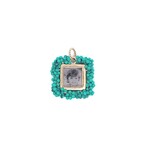 Photo charm frame green goldplated Photo charm frame green goldplated