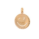 Smiley cross cc charm goldplated