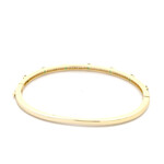 Bangle cc dots green goldplated