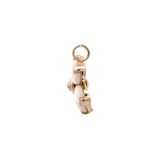 Charm flower pearl goldplated