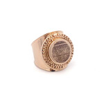 Ring flat engrave goldplated