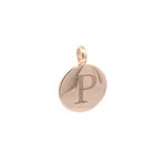 Charm - engrave round goldplated