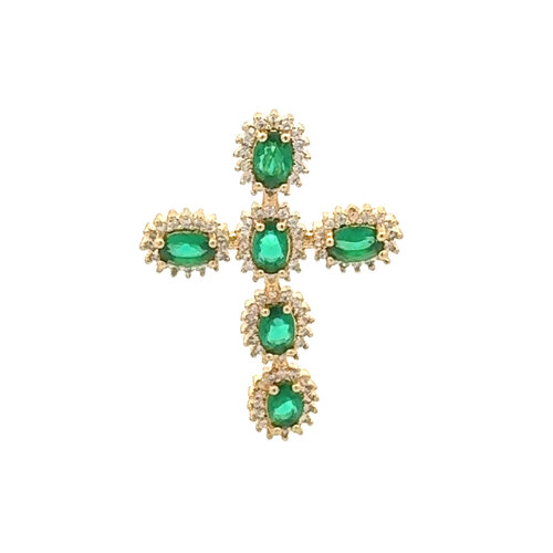 Cross luxe green goldplated