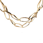 Necklace link oval large goldplated