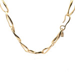 Necklace link oval goldplated