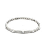 Bangle cc dots clear silverplated