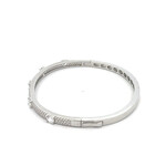Bangle cc dots clear silverplated