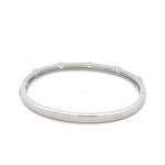 Bangle cc dots clear silverplated