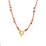 Necklace sailor rope red goldplated